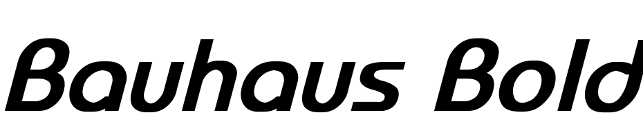 Bauhaus Bold Italic Font Download Free